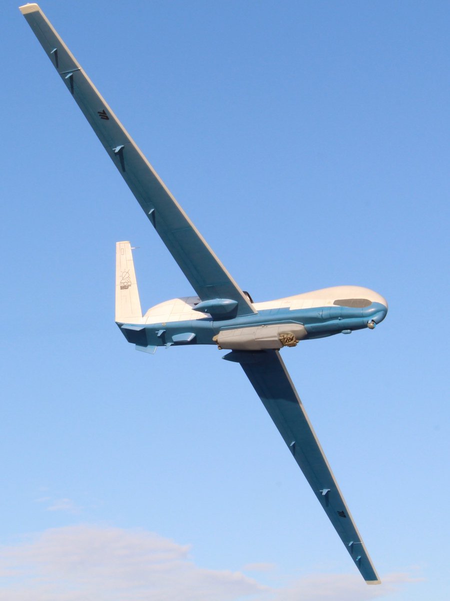RQ-4改 晴風号(妄想)
完成しました！

ミレニアム気象観測部が保有する無人観測機
主にキヴォトスの気候変動の監視と気象データの収集・分析を行っている

詳細を載せておくので見てやってください↓
1/3

#キヴォトスを作ろう
#ブルアカ
