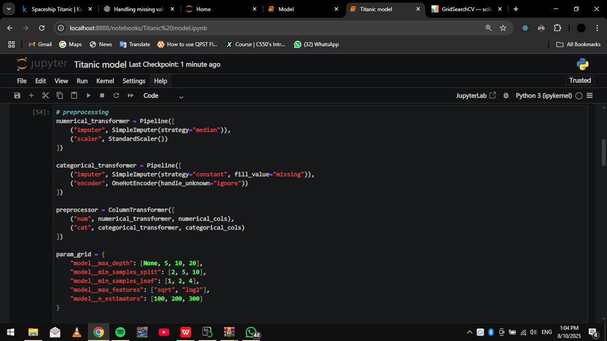 Ala_knows_Code's tweet image. I have been working on a lot of data lately. This one 👇 is a predictive model that answers the question &quot;What sorts of people were more likely to survive the titanic ship sink&quot;
Dataset is from kaggle - kaggle.com/competitions/t…

#MachineLearning
#CodingJourney
#ML
#kaggle