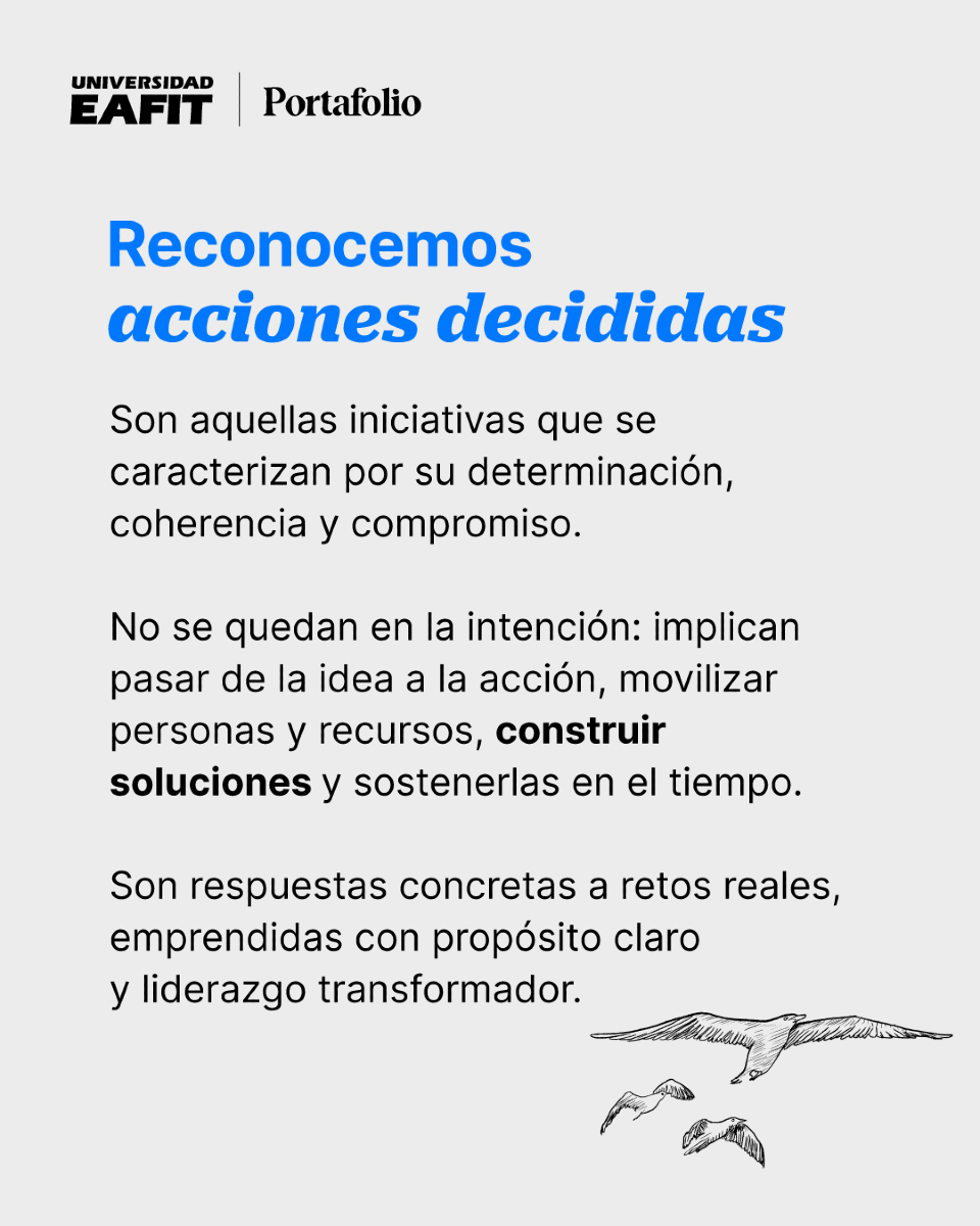 #InspiradoresEAFIT2025 | En #EAFIT creemos en el poder de las acciones que transforman realidades. Por eso, reconocemos a graduados y organizaciones que, con su liderazgo, generan soluciones de impacto en ciencia y tecnología, sostenibilidad, bienestar, cultura e innovación