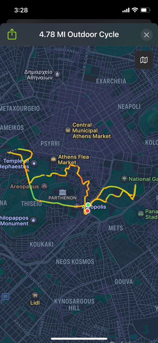 Cool little bike ride around Athens today