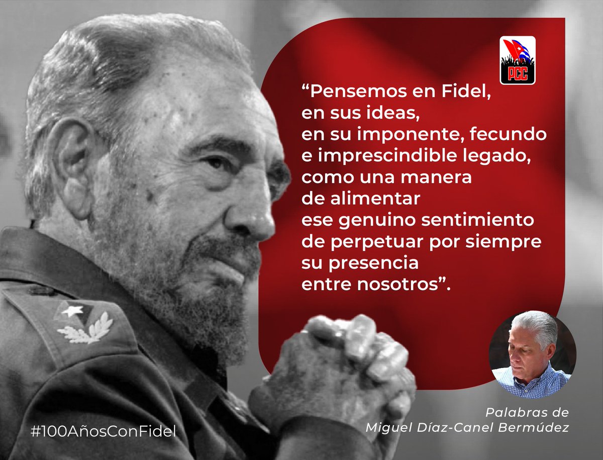 El legado de #Fidel perdura en las esencias más genuinas y patriotas del pueblo de #Cuba 

#100AñosConFidel
