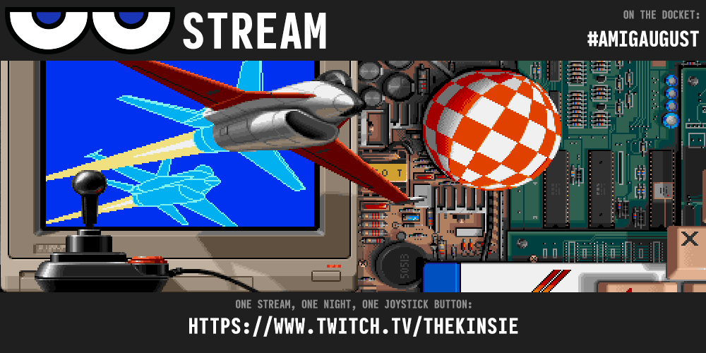 kinsie's tweet photo. Tonight at 12:30AM AEST (10:30AM ET)! It's still #Amigaugust! But we're not playing Amiga games - there were a lot of ports from arcade and console to the computers of the day, and apparently, some of them aren't even instantly repulsive! Let's see if we can find 'em. https://t.co/ddcwDhMhhF