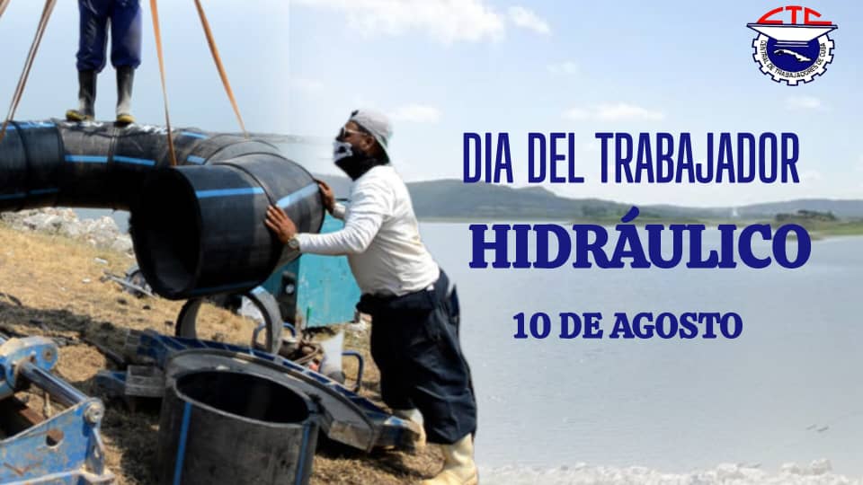 Alexis Lorente Jiménez (@alexislorente74) on Twitter photo Hoy 10 de agosto se celebra el Día del Trabajador Hidráulico, desde #SanctiSpíritusEnMarcha muchas felicidades a quienes laboran en el sector.
#GenteQueSuma 🇨🇺🇨🇺🇨🇺
<a href="/DeivyPrezMartn1/">Deivy Pérez Martín</a> <a href="/DiazCanelB/">Miguel Díaz-Canel Bermúdez</a> <a href="/DrRobertoMOjeda/">Dr. Roberto Morales Ojeda</a> <a href="/PartidoPCC/">Partido Comunista de Cuba</a> <a href="/InesMChapman/">Inés María Chapman Waugh</a> <a href="/MMarreroCruz/">Manuel Marrero Cruz</a> Hoy 10 de agosto se celebra el Día del Trabajador Hidráulico, desde #SanctiSpíritusEnMarcha muchas felicidades a quienes laboran en el sector.
#GenteQueSuma 🇨🇺🇨🇺🇨🇺
<a href="/DeivyPrezMartn1/">Deivy Pérez Martín</a> <a href="/DiazCanelB/">Miguel Díaz-Canel Bermúdez</a> <a href="/DrRobertoMOjeda/">Dr. Roberto Morales Ojeda</a> <a href="/PartidoPCC/">Partido Comunista de Cuba</a> <a href="/InesMChapman/">Inés María Chapman Waugh</a> <a href="/MMarreroCruz/">Manuel Marrero Cruz</a>