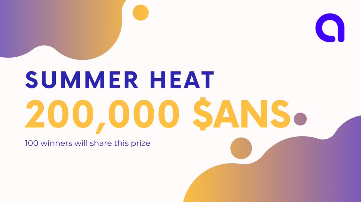 Star Protocol ๐ ANS (@starprotocol_hq) on Twitter photo โ๏ธ Summerโs heating up โ and so are the rewards! ๐ฅ
๐ก Your summer reward is here โ donโt miss it!
๐ Prize Pool: 100 ร 2000 $ANS
๐ Event Period: Aug 10 โ Aug 24, 2025 (UTC)
Eligibility
1๏ธโฃ Follow our X account
2๏ธโฃ RT this post
3๏ธโฃ Have a valid MEXC UID or MEXC email โ winners โ๏ธ Summerโs heating up โ and so are the rewards! ๐ฅ
๐ก Your summer reward is here โ donโt miss it!
๐ Prize Pool: 100 ร 2000 $ANS
๐ Event Period: Aug 10 โ Aug 24, 2025 (UTC)
Eligibility
1๏ธโฃ Follow our X account
2๏ธโฃ RT this post
3๏ธโฃ Have a valid MEXC UID or MEXC email โ winners