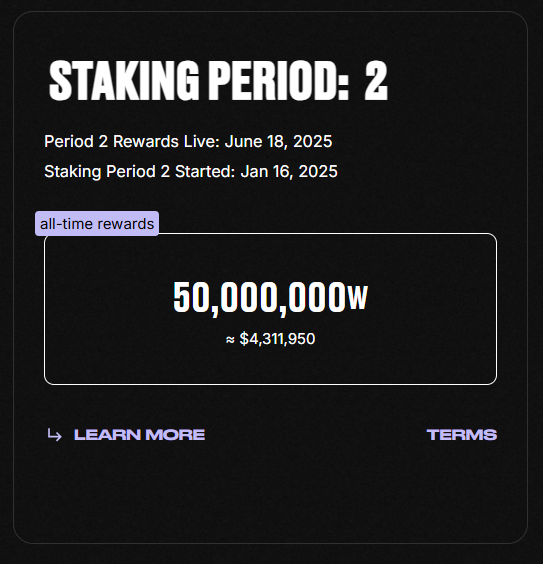 ลืมไปเลย พึ่งมาเคลม $W โถ่ววว 🤣
ใครถือไว้ ไปรับเงินค่าข้าวกันครับ

Rewards from <a href="/wormhole/">Wormhole</a> Staking Program! 💰
Check your rewards here: w.wormhole.com