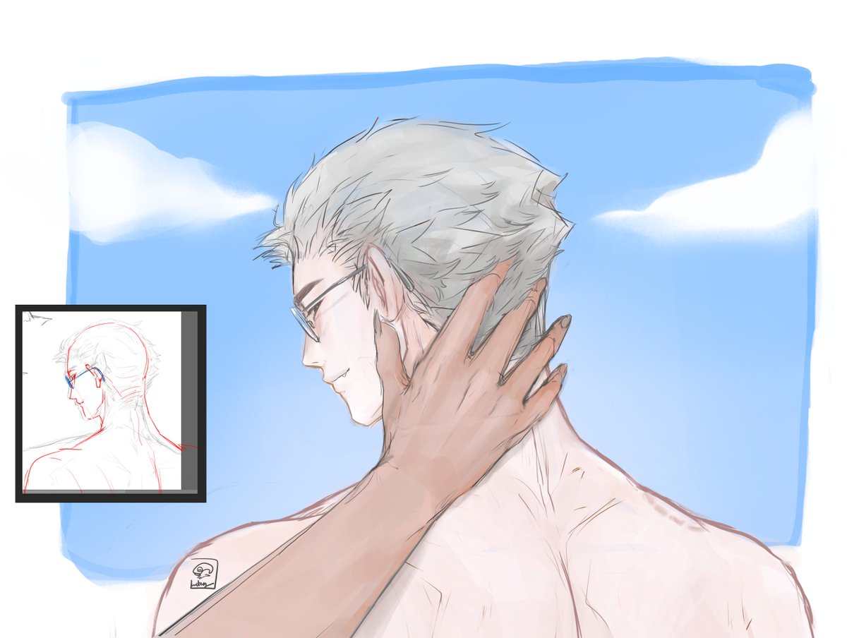 FrogTrucker's tweet photo. Summer and hair style after 30
Xenon hair is fluffy, so even though it’s short, it still sinks in when you touch it.
Thanks to Mokafi for fixing the anatomy for me from the back view 🙏🤌🫶
#AuBoyBand #DO_Humanver #DestinedOne #AUverse #sketchart #OCverse https://t.co/OrhI8y2F8h