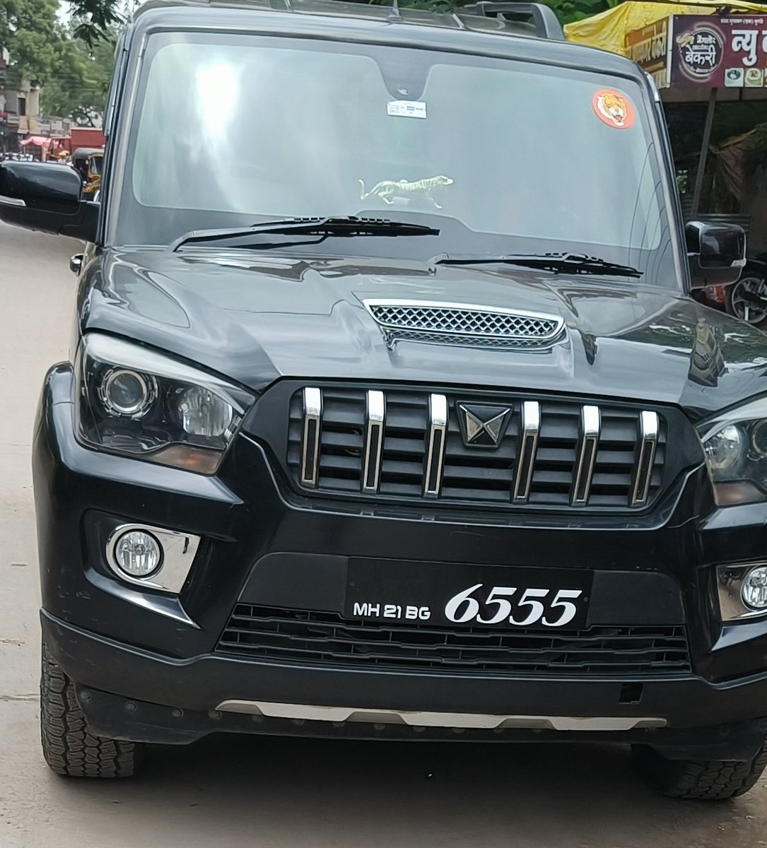 Nachiket Deshpande (@nachiket1982) on Twitter photo A <a href="/Mahindra_Auto/">Mahindra Automotive</a> SUV with a political party sticker... One can be 100% sure that the vehicle will have a fancy illegal #NonStandardNumberPlate , not to mention the blackened windows and windshields. A <a href="/Mahindra_Auto/">Mahindra Automotive</a> SUV with a political party sticker... One can be 100% sure that the vehicle will have a fancy illegal #NonStandardNumberPlate , not to mention the blackened windows and windshields.