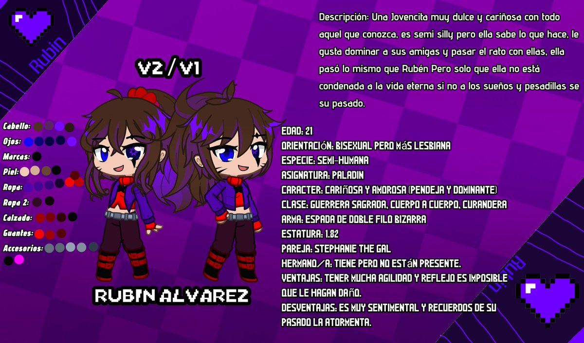 HOY LES PRESENTO COMO TAL!!!

Mis dos OCs iniciales
Ruben Alvarez y Rubin Alvarez (la Genderswap)

Todo fue dedicado a el empeño de mostrar de manera acordé a mis dos ocs que son mas visto por esto lados así que bueno, espero les guste nwn 💜
(Hay más abajo)