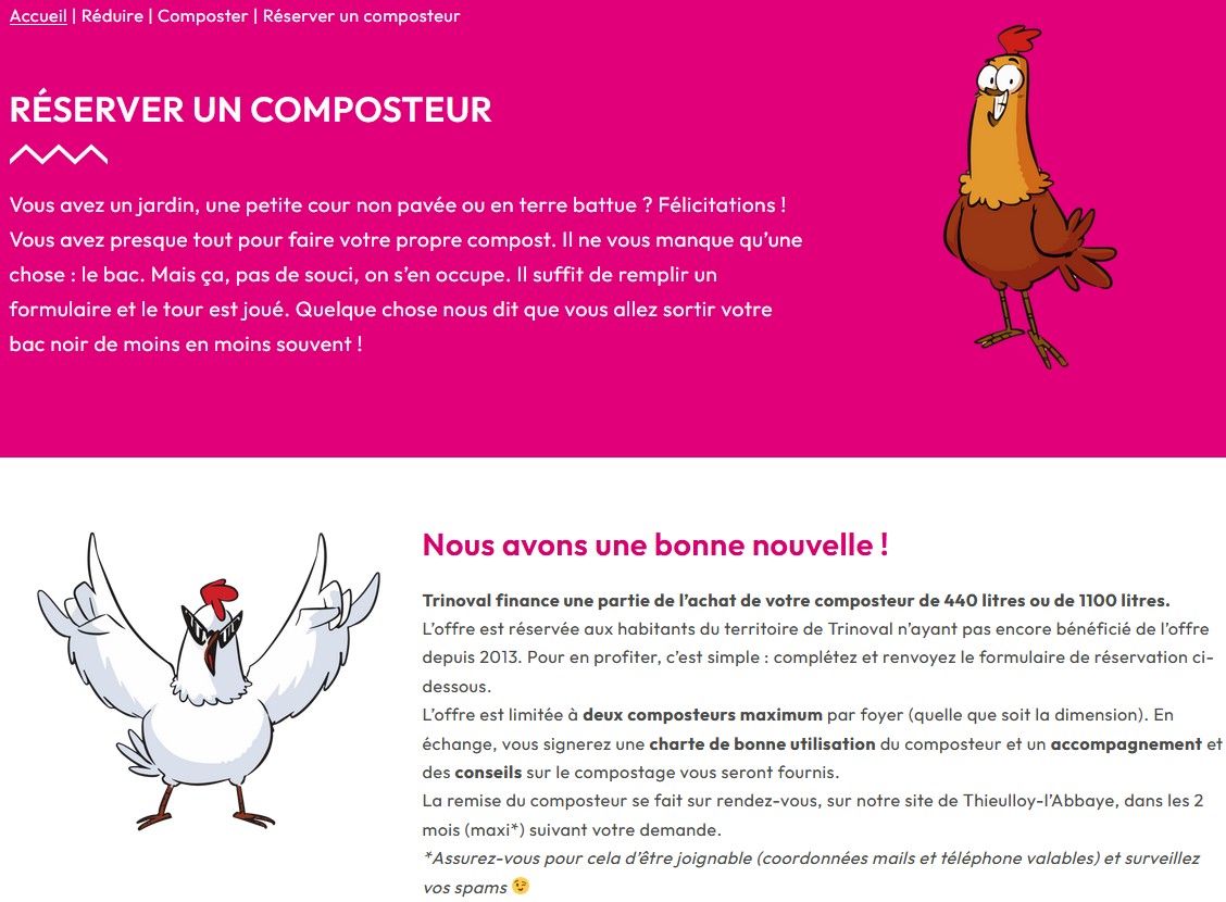 TRINOVAL80's tweet image. [#composter – #réserver un composteur]
▶ Profitez d’un composteur à tarif préférentiel pour vos déchets de cuisine et de jardin.
▶Réservez vite via notre formulaire en ligne : trinoval.fr/reserver-un-co…
▶Offre valable uniquement pour les habitants du territoire de Trinoval.