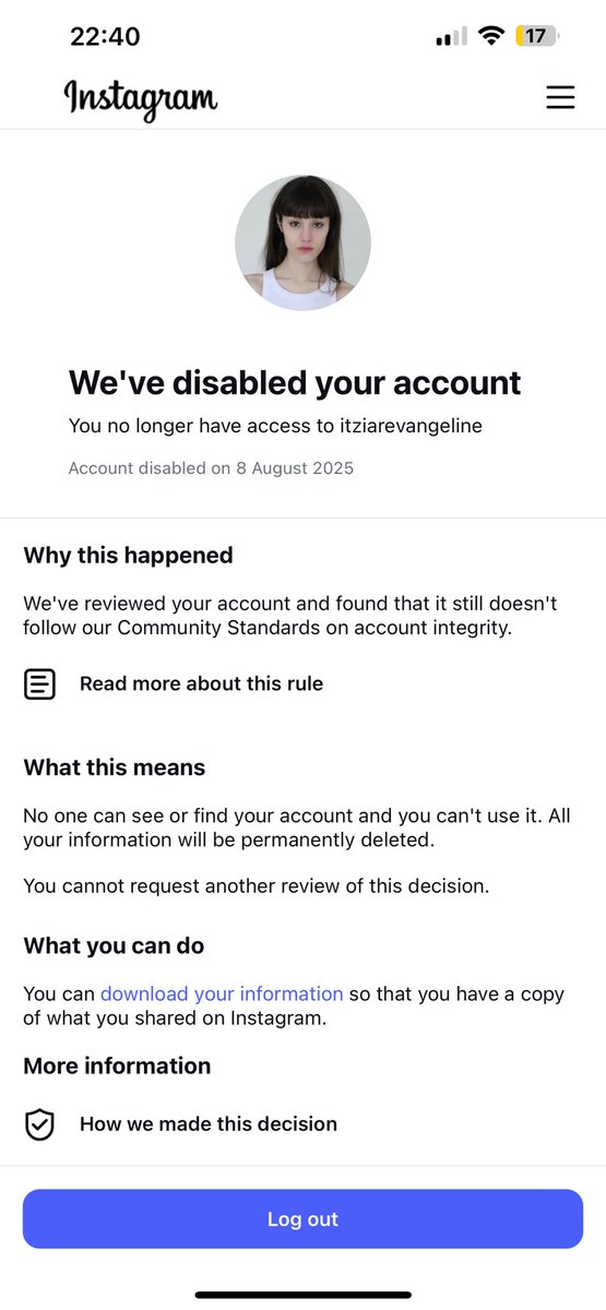 itzyarevangelin's tweet image. My Instagram accounts are gone.
I’m heartbroken to say that all of my Instagram profiles — every single one — have been permanently disabled. Years of work, art, archives, have been erased.
But my work and my world still live on.
You can find my full archive on Patreon —
#Ether