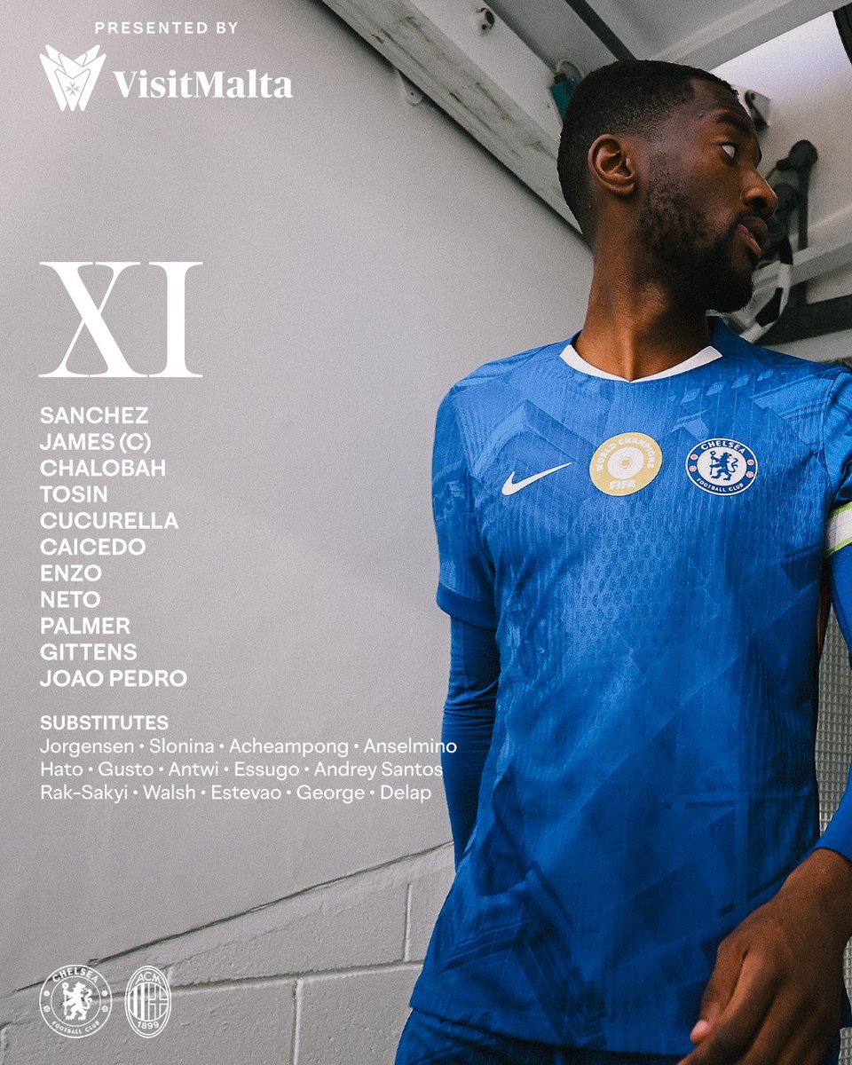 Our team to face AC Milan. 🔵✨