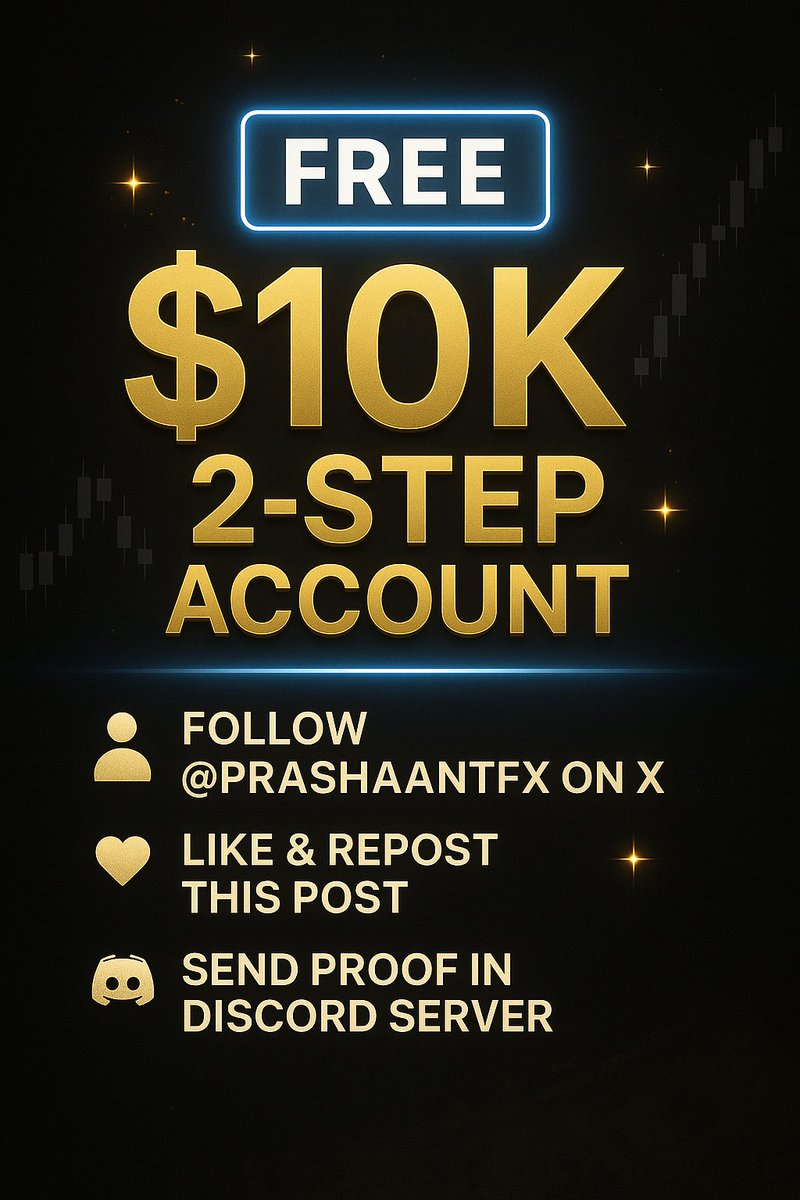 trustedprophub's tweet image. $10,000 2 STEP ACCOUNT FOR FREE!!! 😍

TO GET: MUST DOO ALL THE TASKS AND SEND PROOF IN DISCORD SERVER 🎁

DISCORD - discord.gg/WHRGQZ49