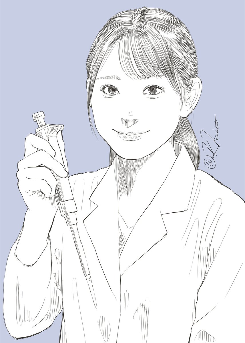 『体積は信じられないの。』
#理系イラスト #イラスト #白衣 #化学