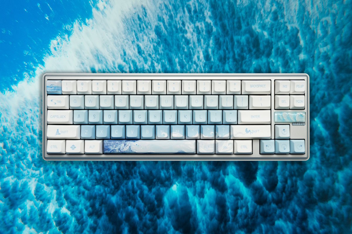 Varmilo_Zhh's tweet photo. The ocean🌊embraces her princess - Ariel
Sword68 keyboard, with gradient blue keycaps
Every keystroke is like the gentle movement of waves💙, and inspiration flows through your fingertips.
Learn more here:
https://t.co/bANdWmu0dl
#varmilo #varmilokeyboard #sword68 #ariel https://t.co/SiT8DKHjJN