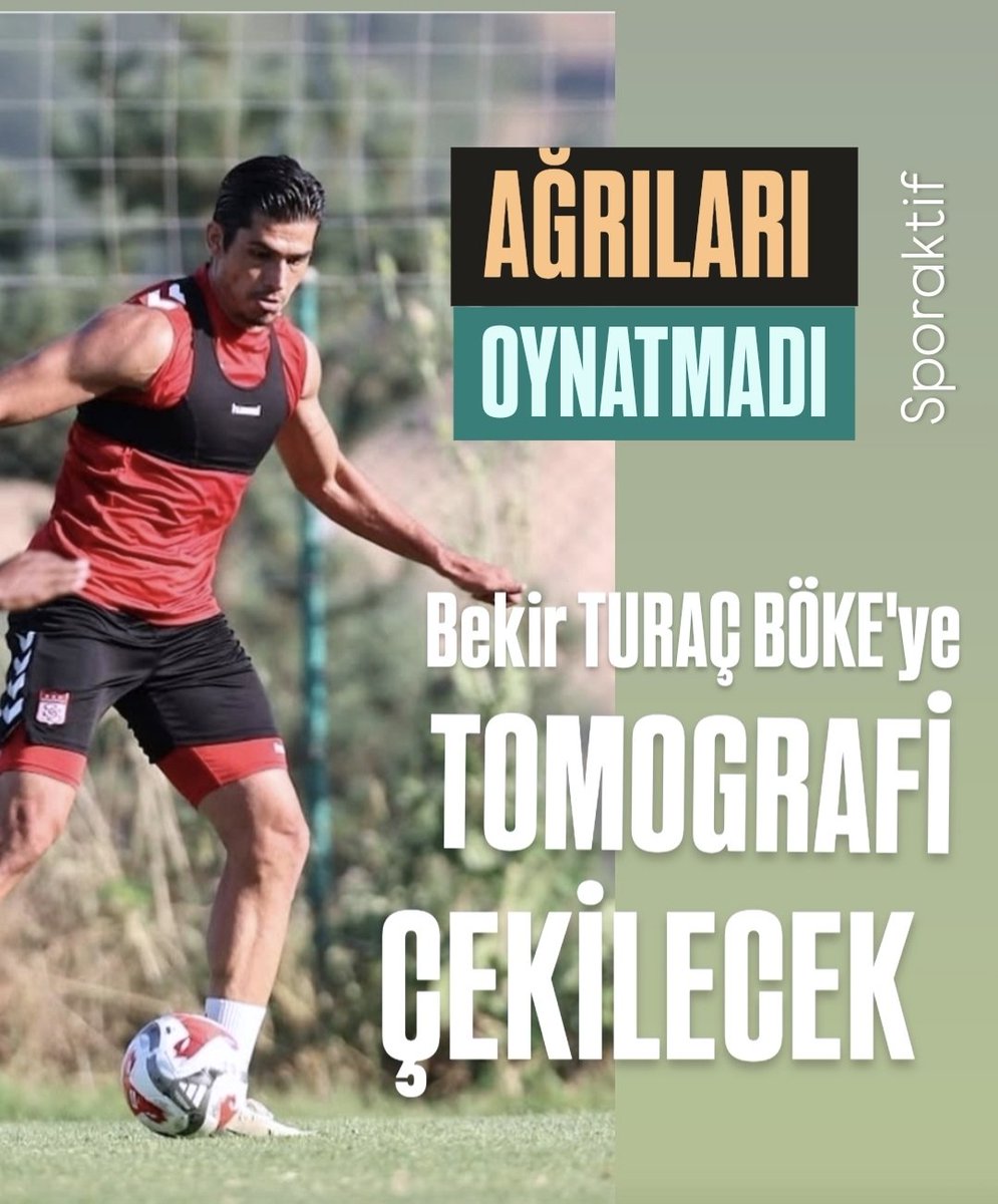 🟥GEÇMİŞ OLSUN BÖKE🟥
Erzurumspor maçı öncesinde sahaya ısınmak için  çıkan ancak şiddetli ağrıları nedeniyle maçta oynayamayacığını ifade eden Bekir Turaç Böke'nin  Tomografisi çekilecek. 
Sivasspor gol umudu olan futbolcunun durumu çekilen Tomografi sonrası netlik kazanacak.