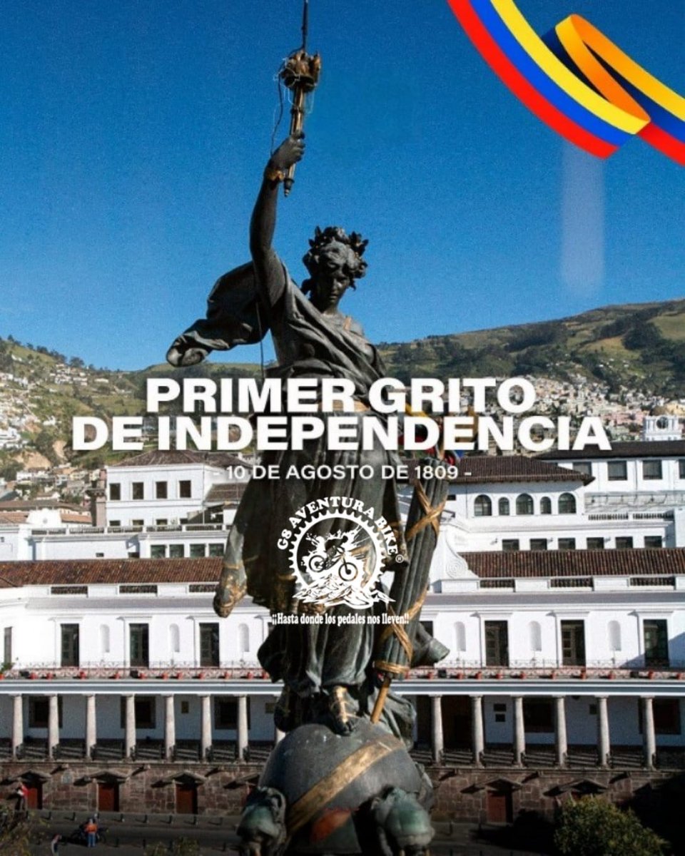 Hoy, 10 de agosto, recordamos el grito de libertad que resonó en Quito en 1809. La valentía y determinación de nuestros héroes nos dio la independencia y forjó nuestra identidad como nación.
¡¡Hasta Dónde Los Pedales Nos LLeven!!  G8 Aventura BIKE 🏞️💚🚵🏻🧑🏻‍🦯🚵🏼‍♀️👊🏻💪🏻🇪🇨☺️