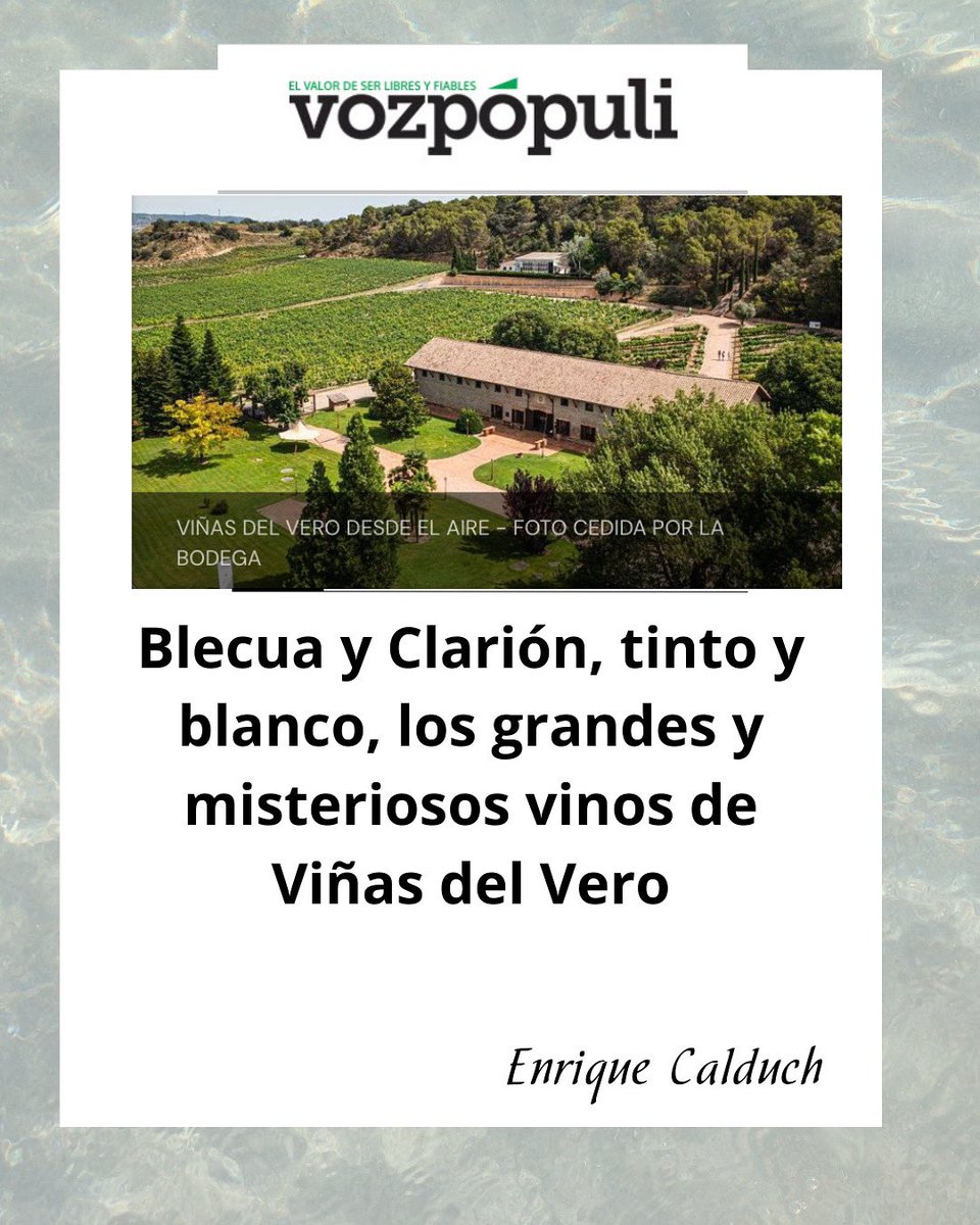 Blecua y Clarión: los grandes vinos de Viñas del Vero
Conócelos en nuestro enlace.
#ViñasDelVero #Somontano #Blecua #Clarion #VinoEspañol #VinoTinto #VinoBlanco vozpopuli.com/gastropoli/ble…