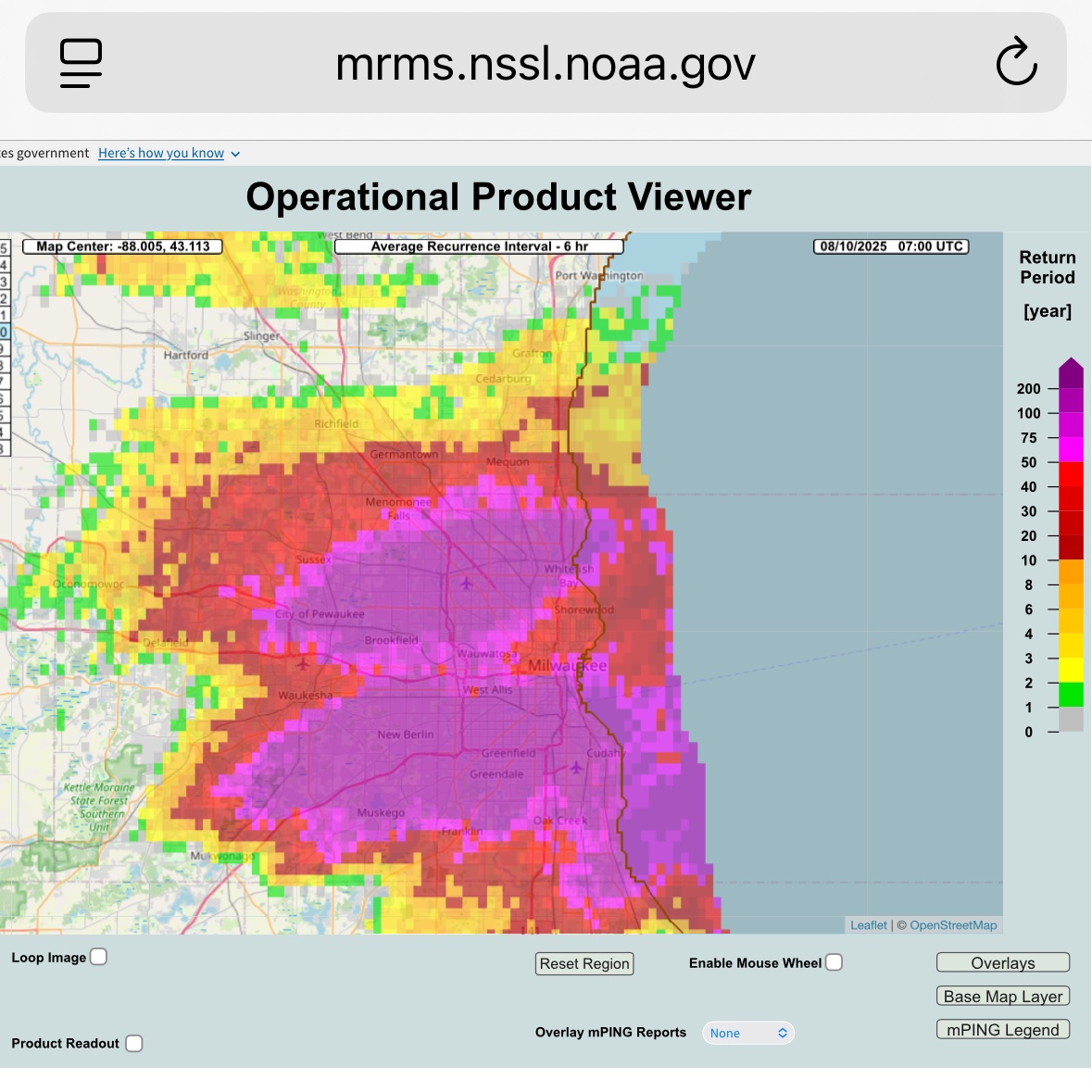 Jacob_Feuer's tweet image. Extreme rain event centered on Milwaukee overnight, more than 14” locally recorded with additional downpours moving through. Probably one of the biggest in state history. Very well forecasted by the local WFO and the WPC, who issued a moderate risk despite so-so model support.