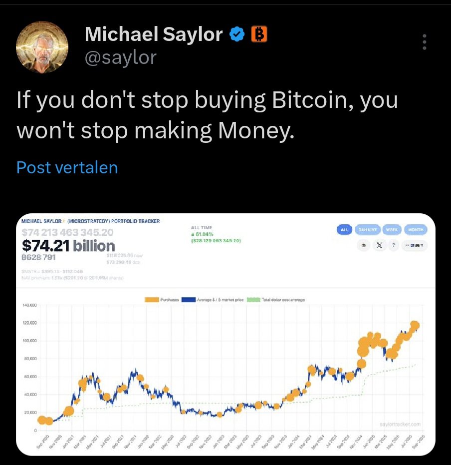 "If you don't stop buying Bitcoin, you won't stop making Money"

I like this quote