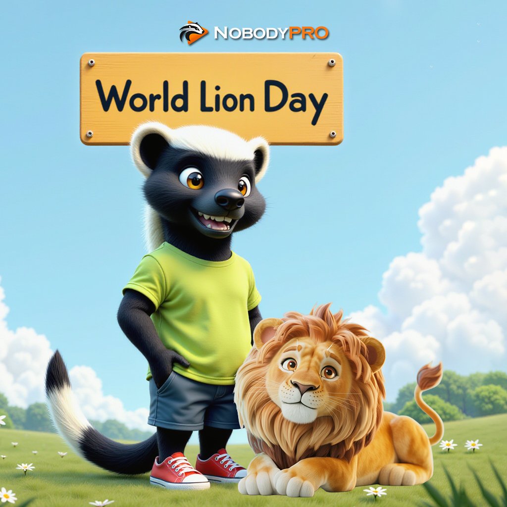 Nobodypro_AI's tweet image. 🦁🌍 August 10th is World Lion Day! 🦁🌿 A day to remember the kings of the jungle and the delicate ecosystems they rule. Protecting lions is not just about saving a species, it’s about preserving the balance of nature. 🌱 Let's work together to safeguard their future!
#AI…
