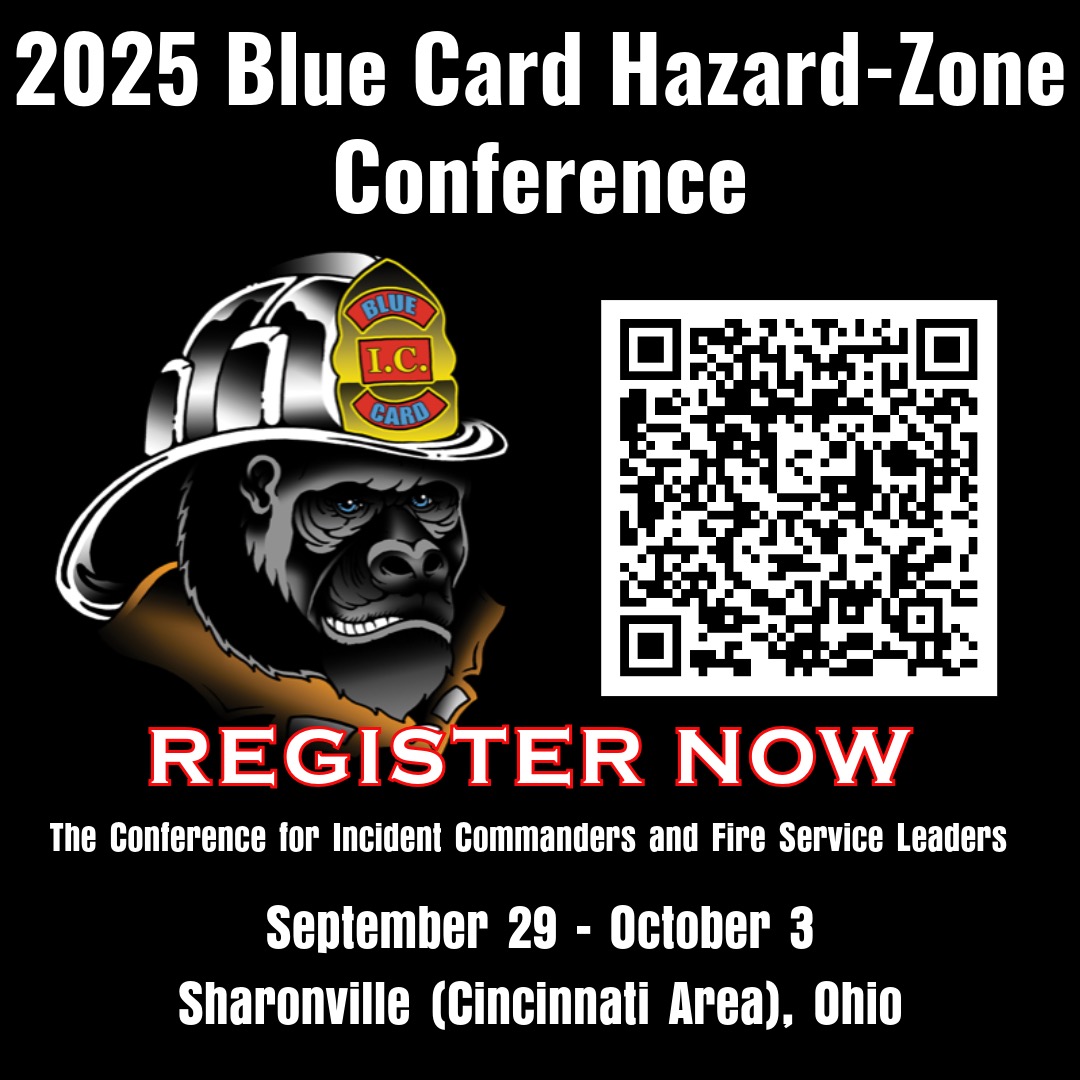 🚨 The 2025 Blue Card Hazard-Zone Conference is coming fast! 🚨
If you’re a fire service leader or incident commander, this is the event to level up your command skills, learn from the best in the business, and walk away with strategies you can use on your very next shift.
🏨