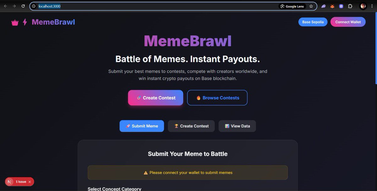 0xsuhaill's tweet photo. ๐จ 3 hours. 1 mission. Build a full meme app on @base during hyperthon ๐ฅ
Stressed but vibing high with @BasedIndia @roshanonx
Memes. Onchain. Letโs go. #onbase #hyperthon #buildinpublic https://t.co/dn5lxn1EqR