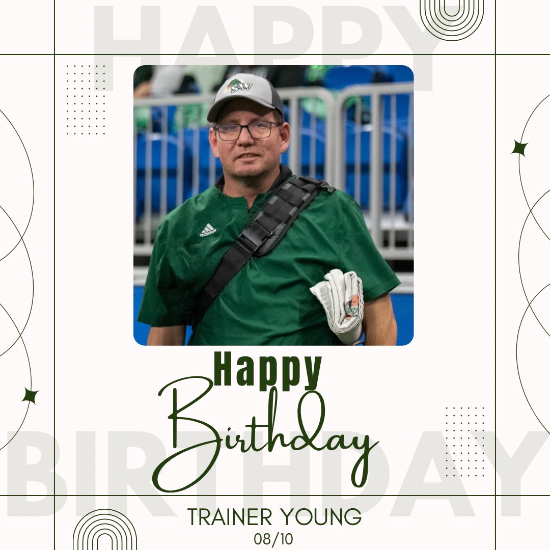🎉 Wishing the greatest birthday ever to our Head Athletic Trainer, Trainer Young! 🎂