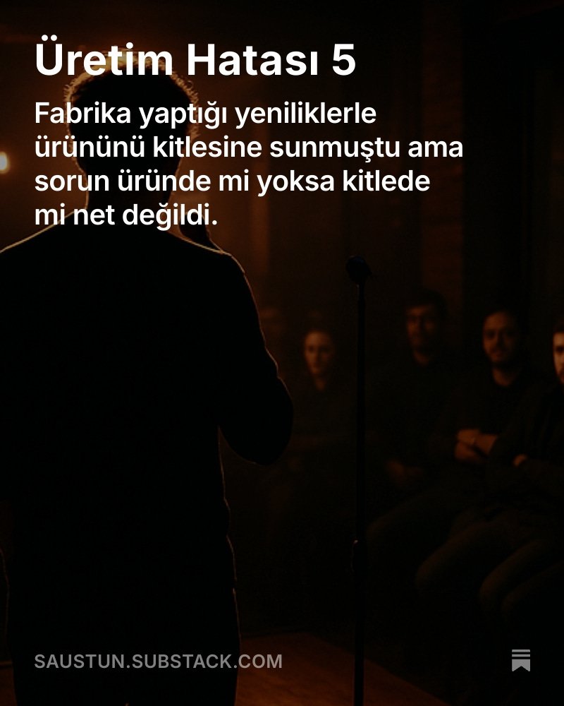 "Arka sıra tayfası" kendilerini sadece okul yıllarında öğretmeni ve sınıfı etkileyerek değil girdikleri her ortamda bir şekilde dikkat çekmeyi başararak gösterebilirler. 

Üretim Hatası 5 Yayında:
saustun.substack.com/p/uretim-hatas…