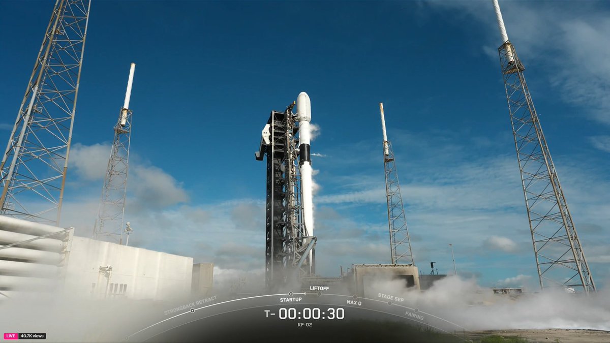 dlxinorbit's tweet image. Report de 24h de la tentative de lancement, en raison des conditions météorologiques pour la récupération du 1er étage.

#SpaceX #Kuiper #KF02
