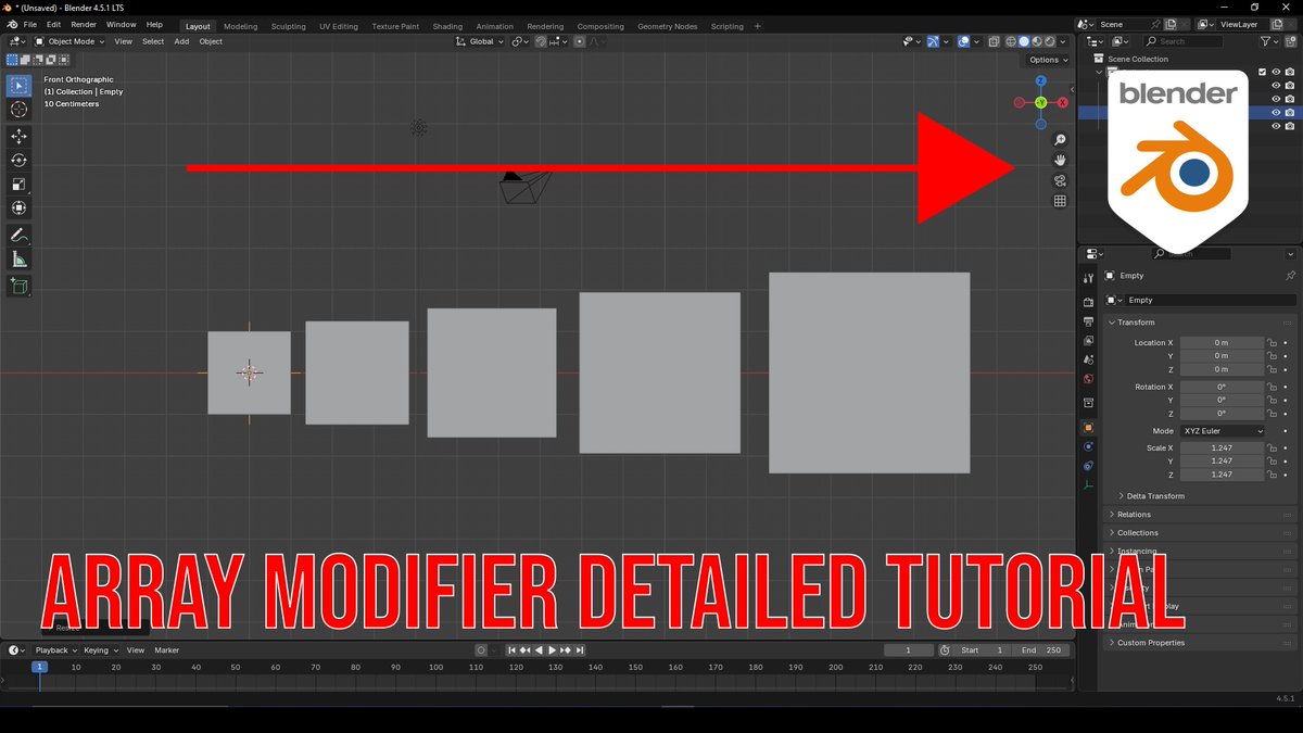 aa_artscape's tweet image. youtu.be/yQ_oUc4TcZI #blender #blendertutorial #arrays