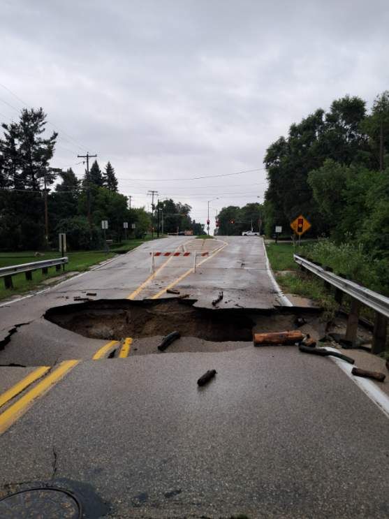 Lilly Rd just south of Good Hope Rd. unpassable.  Please use Pilgrim Rd.