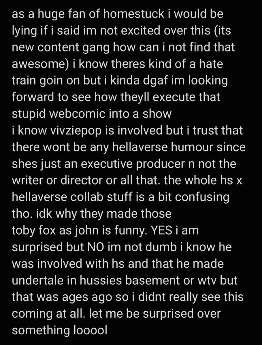 ok enough time has passed this is whaf i actuallly think abt the whole stuff