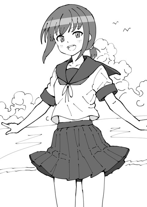 #吹雪版深夜の創作60分一本勝負
#吹雪ワンドロ
夏といえば海って思ったけど艦娘に海って通常営業だよなぁ
入道雲ってことで 