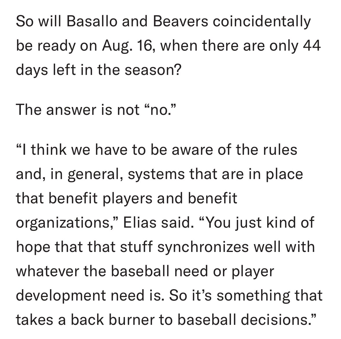 Kyle Goon (@kylegoon) on Twitter photo Good work by <a href="/d_allentuck/">Danielle Allentuck</a> getting Mike Elias to talk about Dylan Beavers and Samuel Basallo — and asking if the Orioles are biding their time until Aug 16.
More from that interview here: thebaltimorebanner.com/sports/orioles… Good work by <a href="/d_allentuck/">Danielle Allentuck</a> getting Mike Elias to talk about Dylan Beavers and Samuel Basallo — and asking if the Orioles are biding their time until Aug 16.
More from that interview here: thebaltimorebanner.com/sports/orioles…