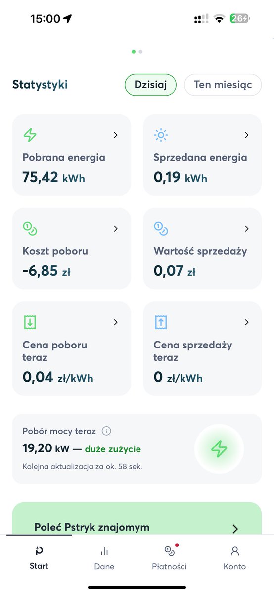 Samochód - naładowany ⚡️
Magazyn energii - naładowany ⚡️
Bojler - nagrzany 🚿
Pranie ✅
Zmywanie ✅

A to wszystko za -6,85 zł 👌🏻💰