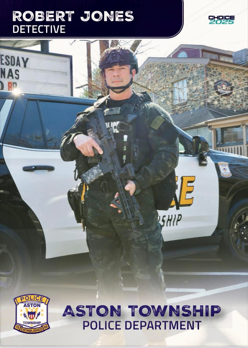 Card #28 is Detective Robert Jones.  His card can be picked up at Barnaby’s Restaurant &amp; Pub located at 5501 Pennell Road, Aston (Media post office).  Cards will be handed out 2pm to 5pm 7 days a week.  Released date: 08/10/25.  Card 28 of 31