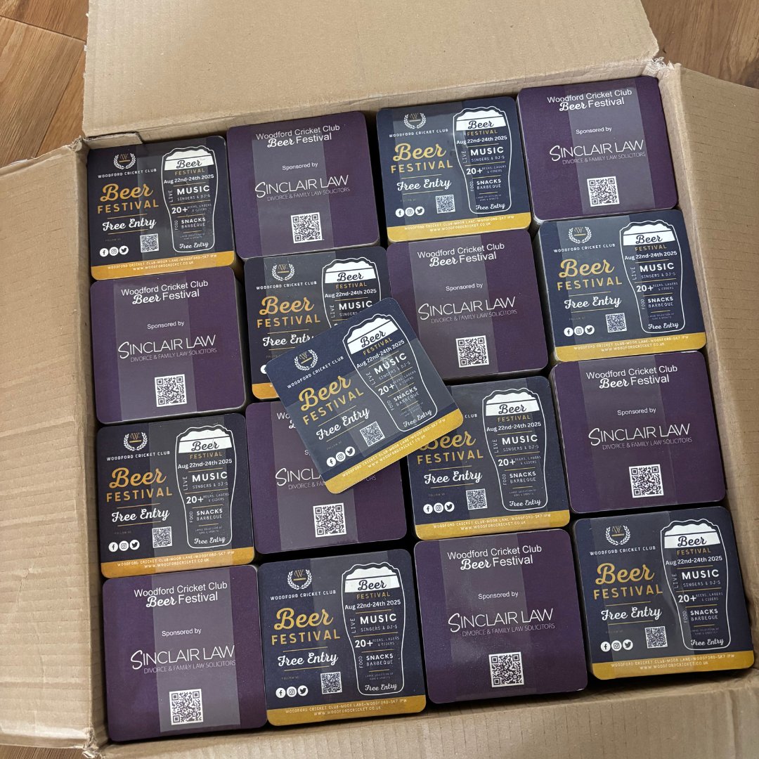 🍻 Mark your calendars! The Woodford Cricket Club Beer Festival returns 22–24 Aug 2025.

Thanks to our sponsor <a href="/sinclair_law/">Sinclair Law</a> , and don’t miss the beer mat flyer hitting your postbox! Cheers! 🍺

#WoodfordBeerFest #CommunityCheers