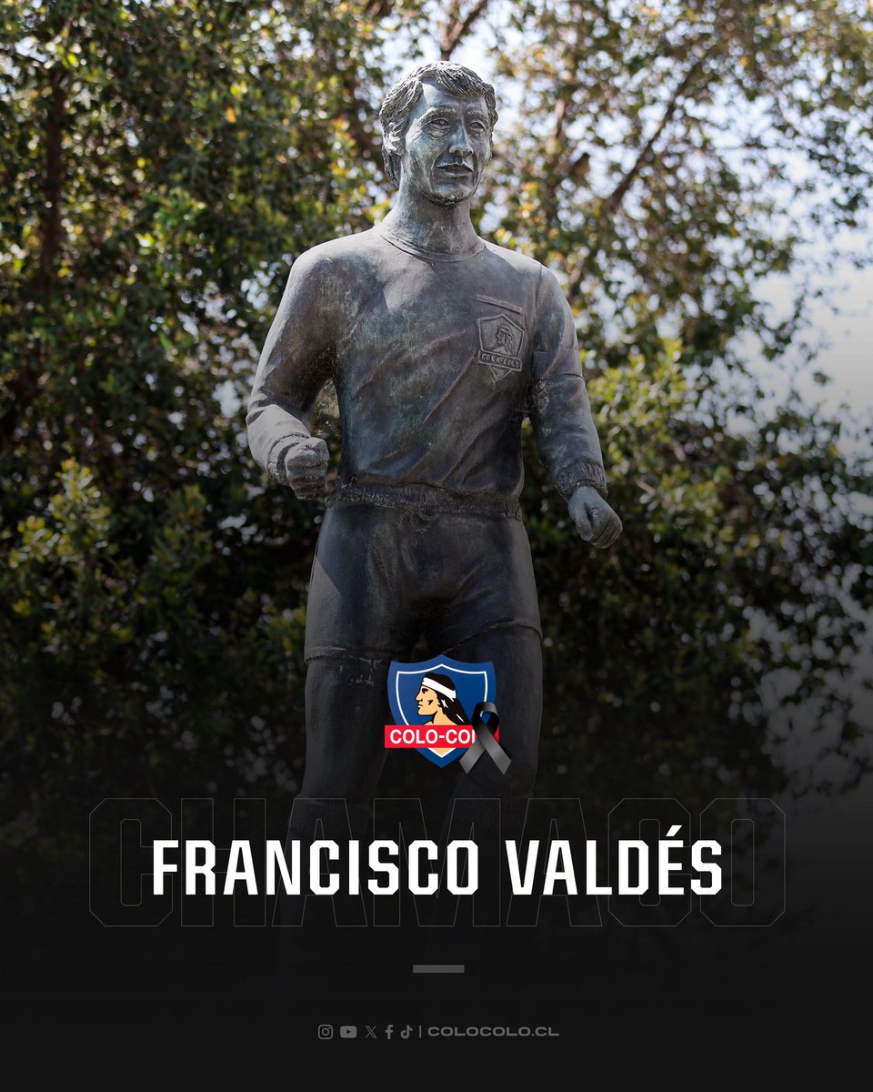 𝗙𝗥𝗔𝗡𝗖𝗜𝗦𝗖𝗢 "𝗖𝗛𝗔𝗠𝗔𝗖𝗢" 𝗩𝗔𝗟𝗗𝗘́𝗦 ⚪⚫

Un 10 de agosto de 2009, con 66 años, partía uno de los más grandes ídolos en la historia de Colo-Colo. Máximo goleador de Primera División por casi cuatro décadas con 215 goles, pese a ser volante. En el Cacique dejó una