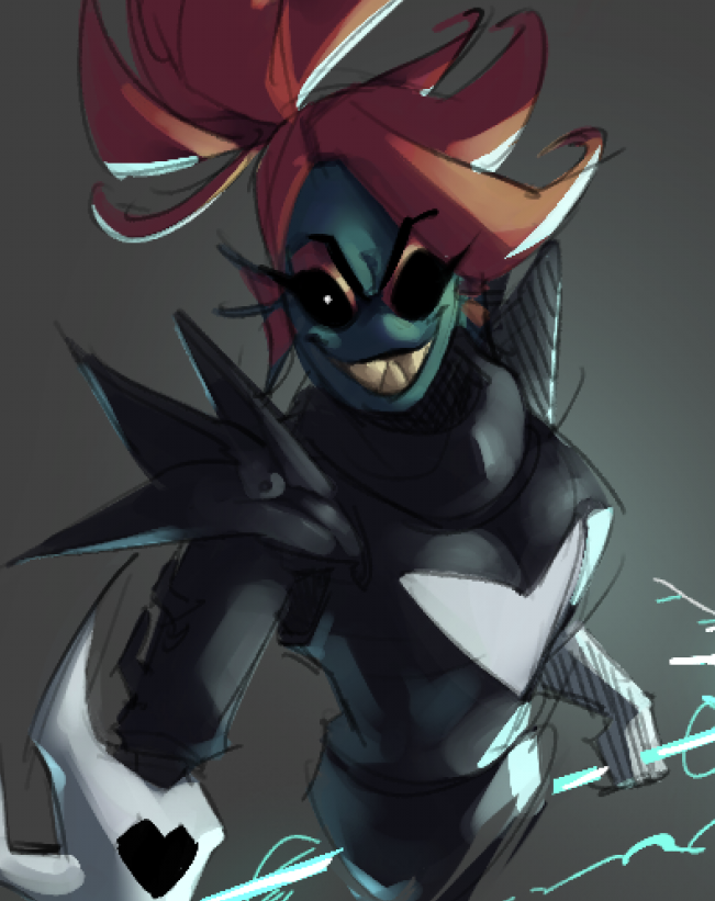 rekkadraws_'s tweet photo. undyne the undying if she wasnt bald https://t.co/Mr2yTJfunB