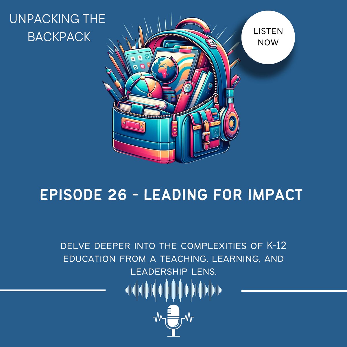New episode: Leading for Impact (13 specific actions are discussed) creators.spotify.com/pod/profile/er… | Listen on Spotify or wherever you access your favorite podcasts #edchat #edutwitter #educhat #edadmin #edleadership #digilead