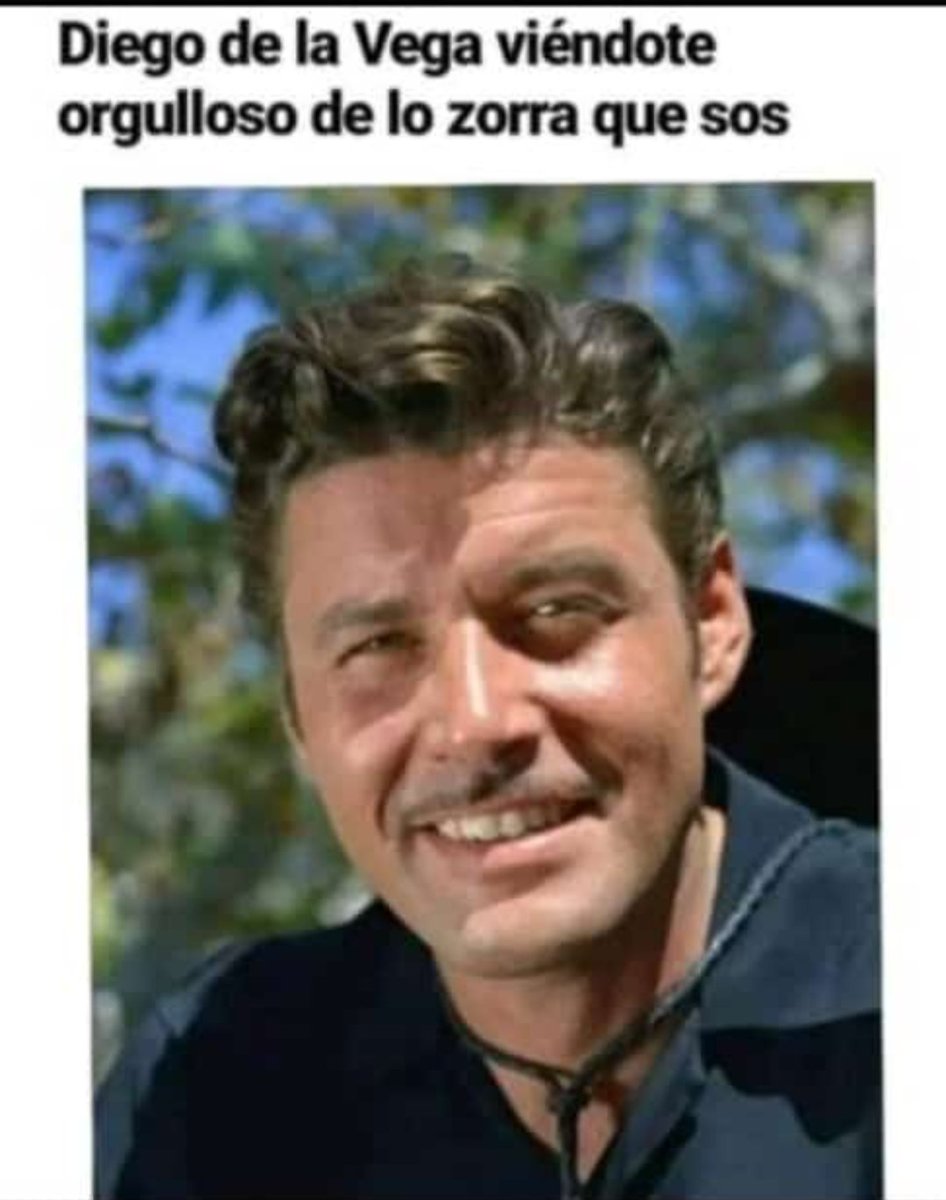 Diego de la Vega viéndote orgulloso de lo zorra que sos.. 
#zorra #meme #dirtymeme #diegodelavega #elzorro