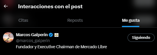 admin cerrando una gran semana, con la interacción más significativa en la historia de esta cuenta pro founders y holder de $MELI
