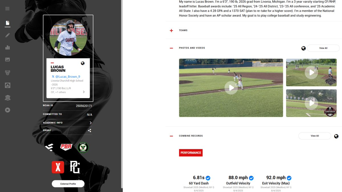 virtualcombine's tweet image. ⬇️🔥 @Lucas_Brown_9 🔥⬇️
@ShowBallCamps @PrecisionPatsBF @Churchillgames
app.virtualcombine.com/profile/d6818f…