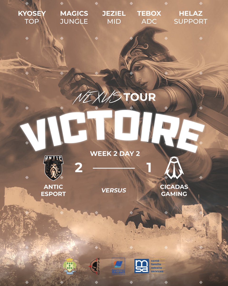 Les DEMI !!! 🔥

Une game 3 de folie qui voit sortir nos joueurs vainqueurs !
Nos pirates sont maintenant TOP4 de cette étape.🏴‍☠️

#ATCWIN
