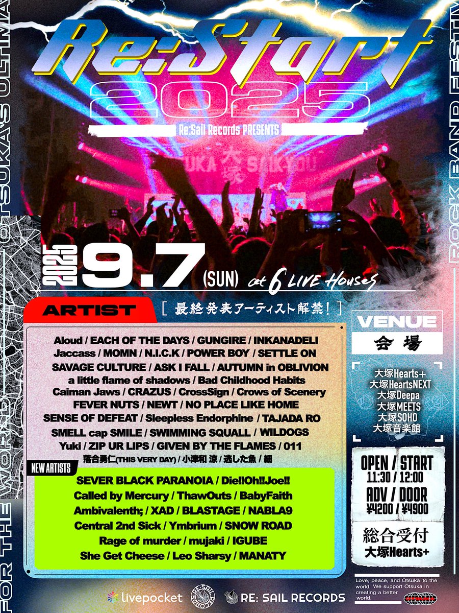 LAST RELICTIONを見に新宿へ
たくちゃん復活おめでとう㊗️

9/7も出てくれるCaiman Jawsは1番速かった(<a href="/caimanjaws/">Caiman Jaws</a> )