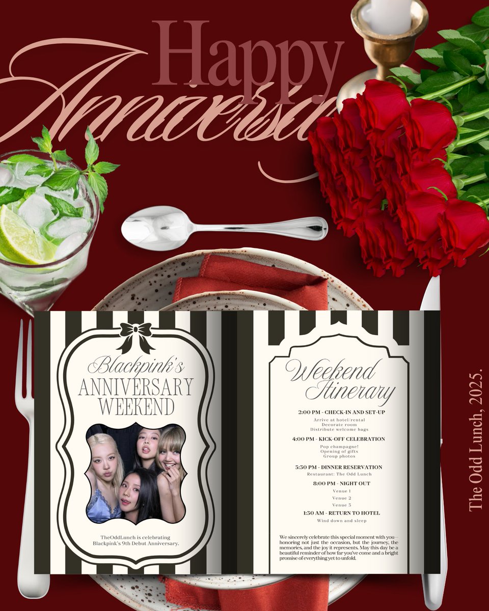 Tonight we raise our forks to 𝗕𝗹𝗮𝗰𝗸𝗽𝗶𝗻𝗸, 9 years into a journey that keeps serving heart in every note. From their first dish to today’s refined flavors, it’s been a feast of passion, performance, and comebacks. Thank you for serving stories we didn’t know we needed.