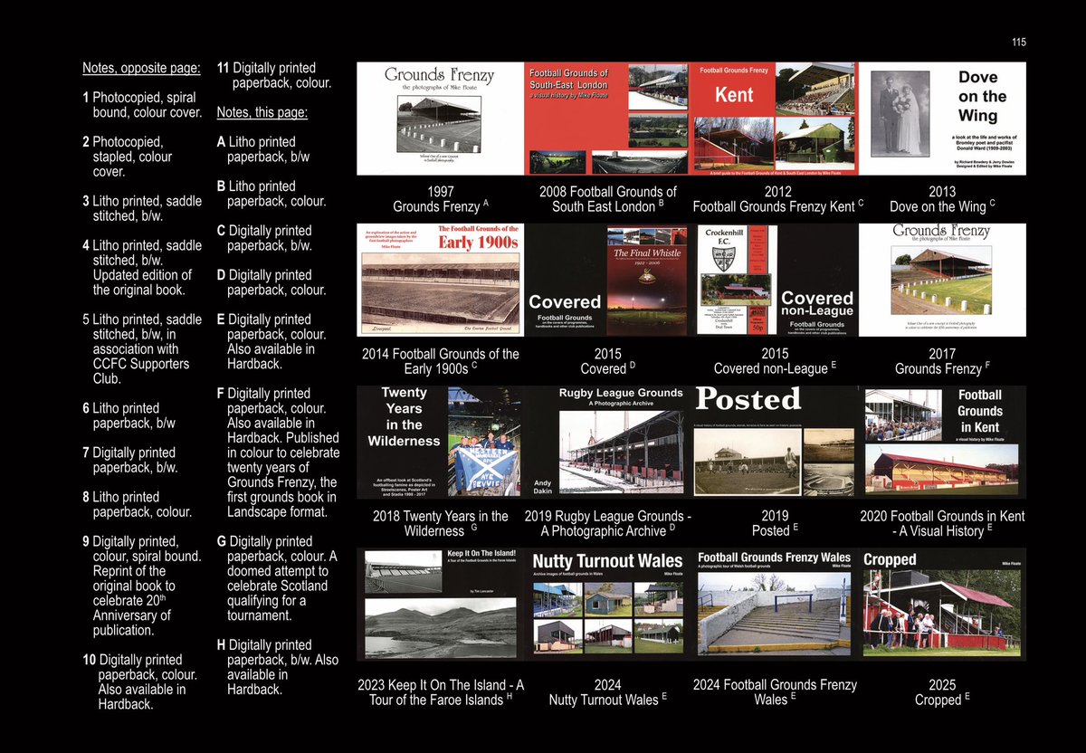 Newlands Photographic’s books published by 2015, the new book and the full list in 2025. All available books on sale at 
footballgroundsfrenzy2.com/page/buy-the-b…