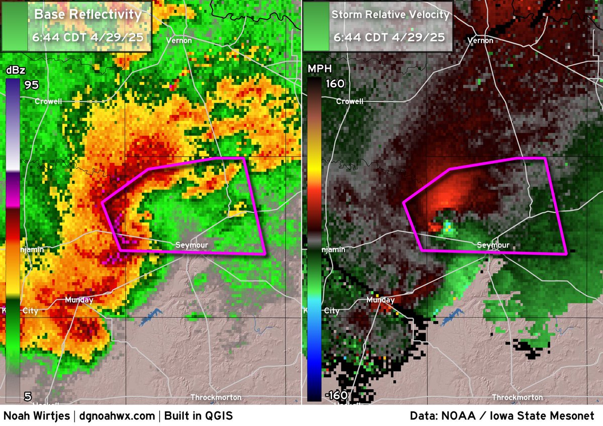 Recently I’ve began to build up my GIS portfolio, and my first projects were about my storm chase. The 1st map is the Conv. Outlook + LSRs on the day of my first storm chase. The 2nd map is a dual panel of weather radar on the tornadic supercell I was following. #wxtwitter #gis