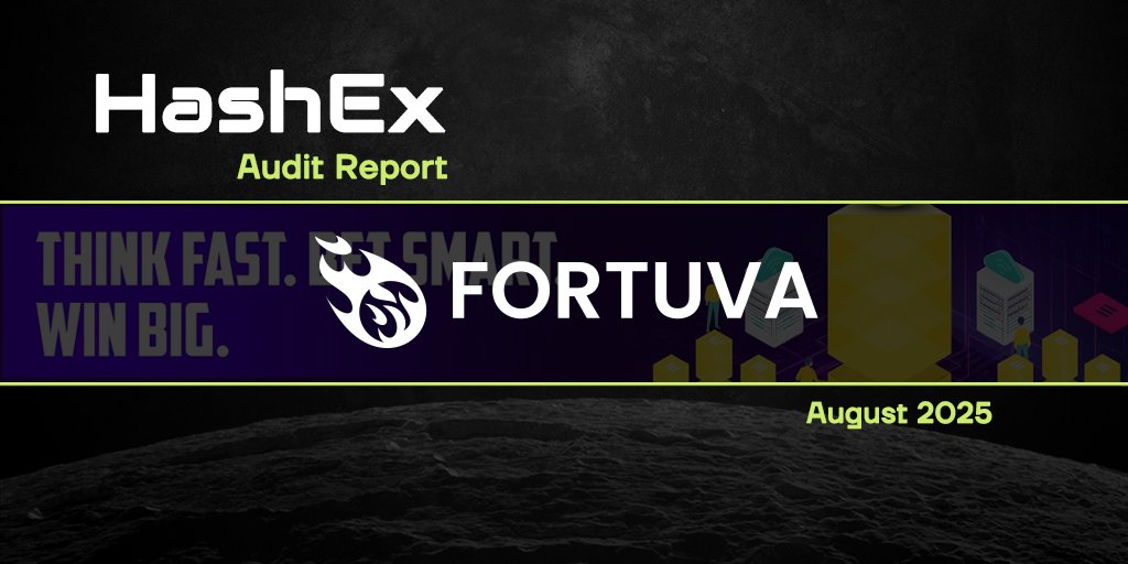 #HashEx has completed the audit of FORTUVA -decentralized prediction game.

The audit report is now available on our website:
hashex.org/audits/fortuva…

#️⃣ Website: app.fortuva.xyz