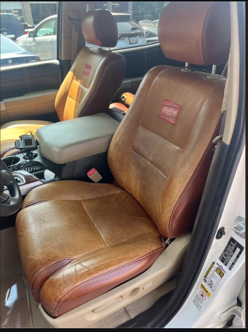 Put in Rawlings baseball leather seats in the old Tundra